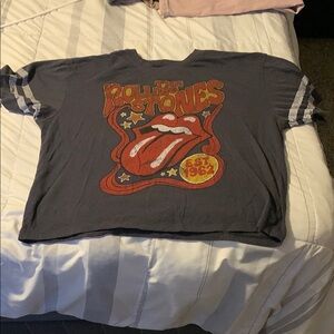Rolling Stones Gray Short Sleeve Tee with Halloween Design